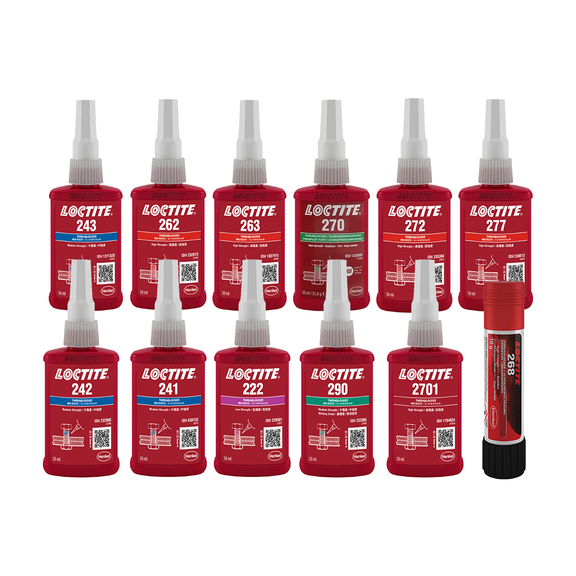 Wyw02 Loctite 243 gänglåsande högtemperatur anaerob limtätning Metall Universal