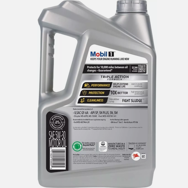 ZYQ5 MOBIL 1 MOTOR OLJE 5W-30 FULL SYNTETISK 4,73LHIGH PRESTANDA Lubricant & Cleaner